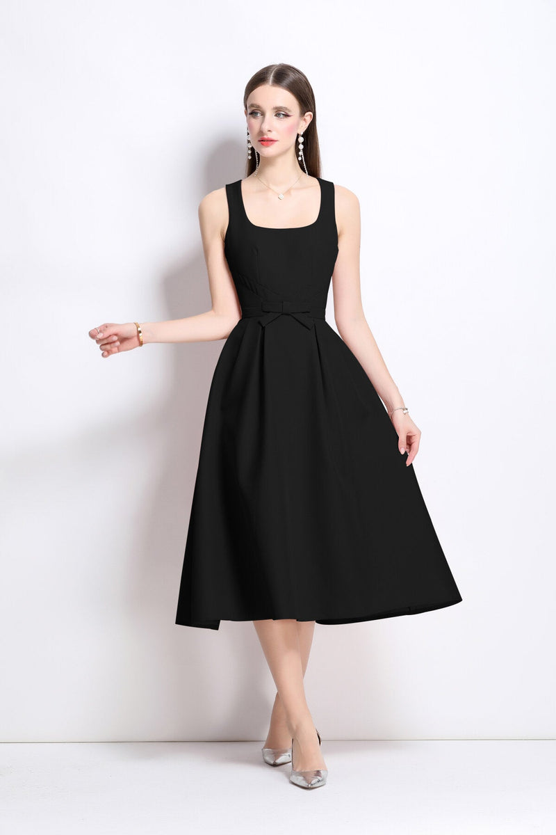 American Classic Slim Fit Waist Cinching Midi Dress