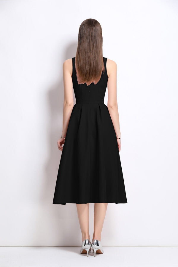 American Classic Slim Fit Waist Cinching Midi Dress