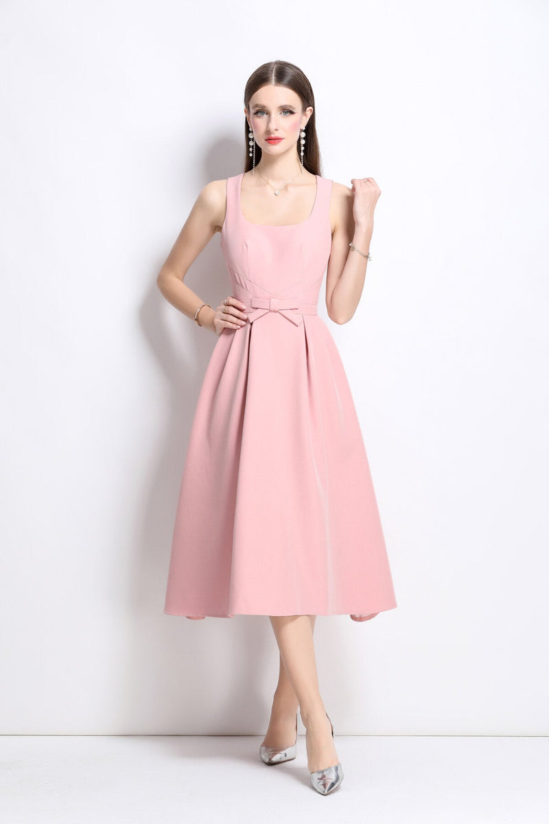 American Classic Slim Fit Waist Cinching Midi Dress